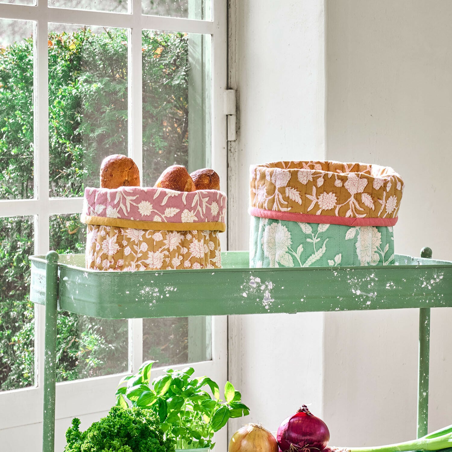 Set de 2 cestas Fleuronnes