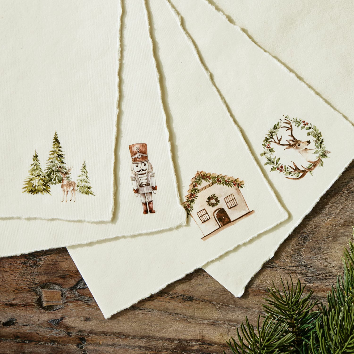Set de 4 tarjetas de felicitación Lorandis