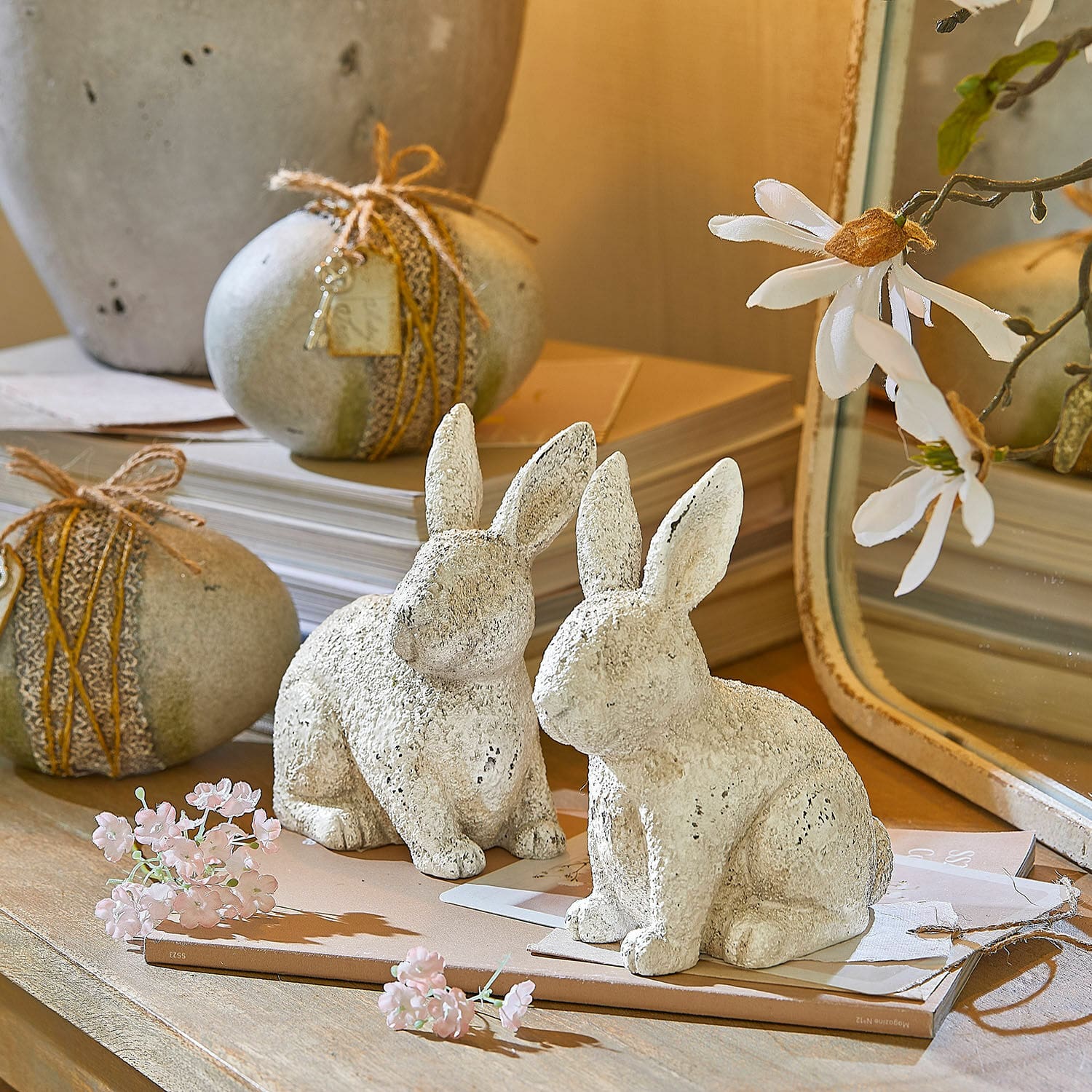 Set de 2 conejos decorativos Samirah