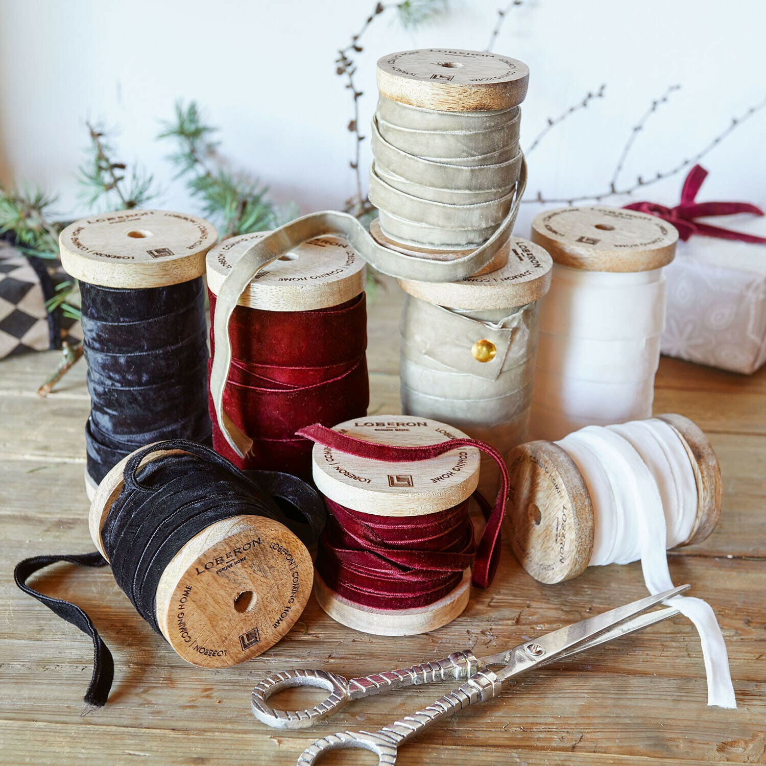 Set de 2 cintas de terciopelo Liandis