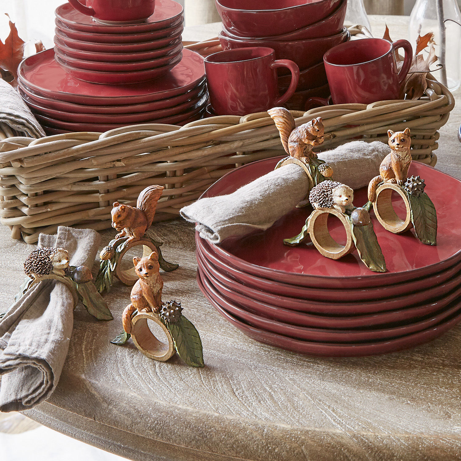 Set de 6 servilleteros Forest Friends