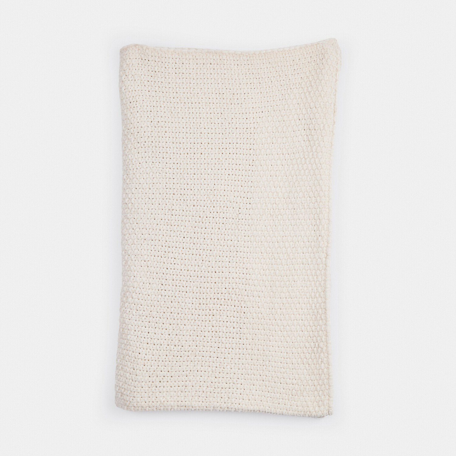 Plaid Linnet Manta crema tejida a mano con hilo suave, perfecta para un ambiente acogedor y decoración del hogar