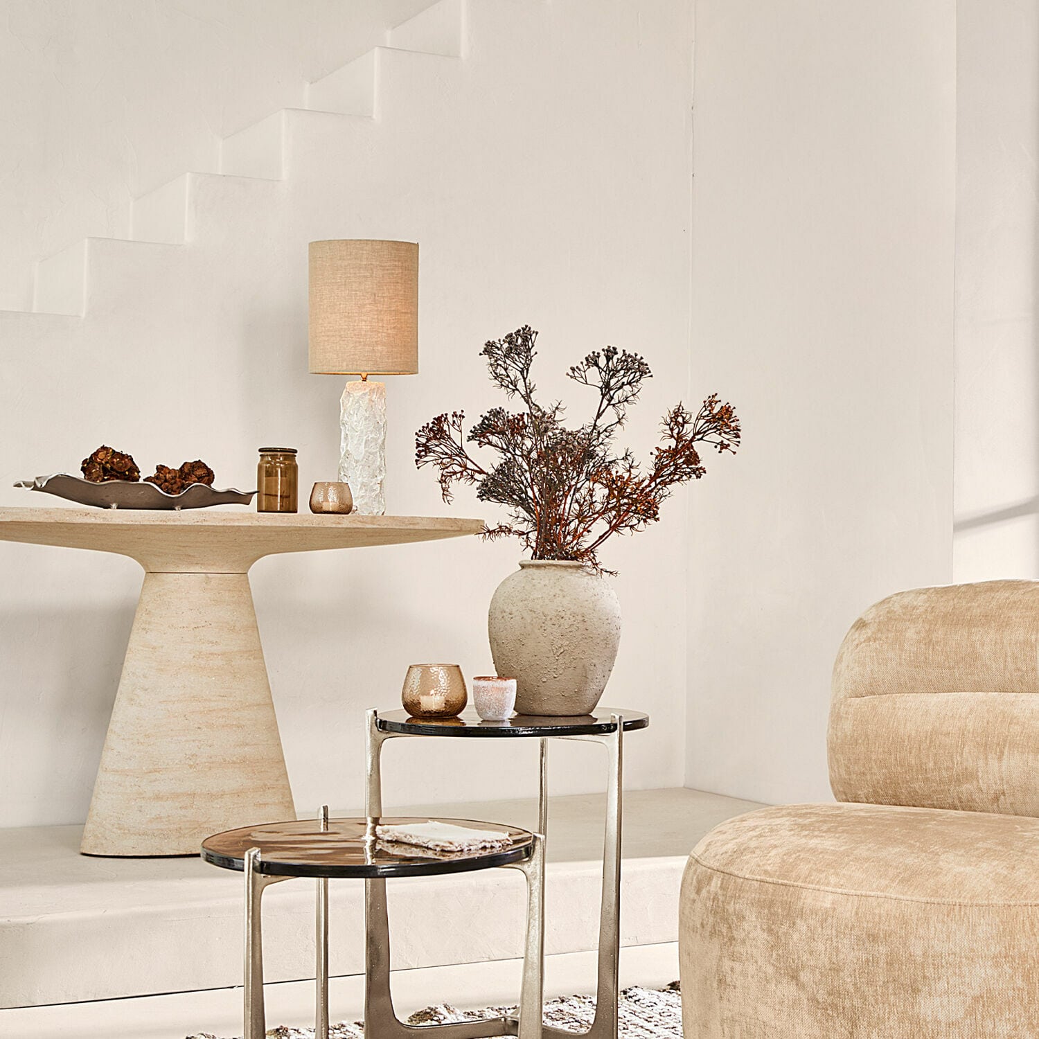 Set de 4 flores decorativas Jennings