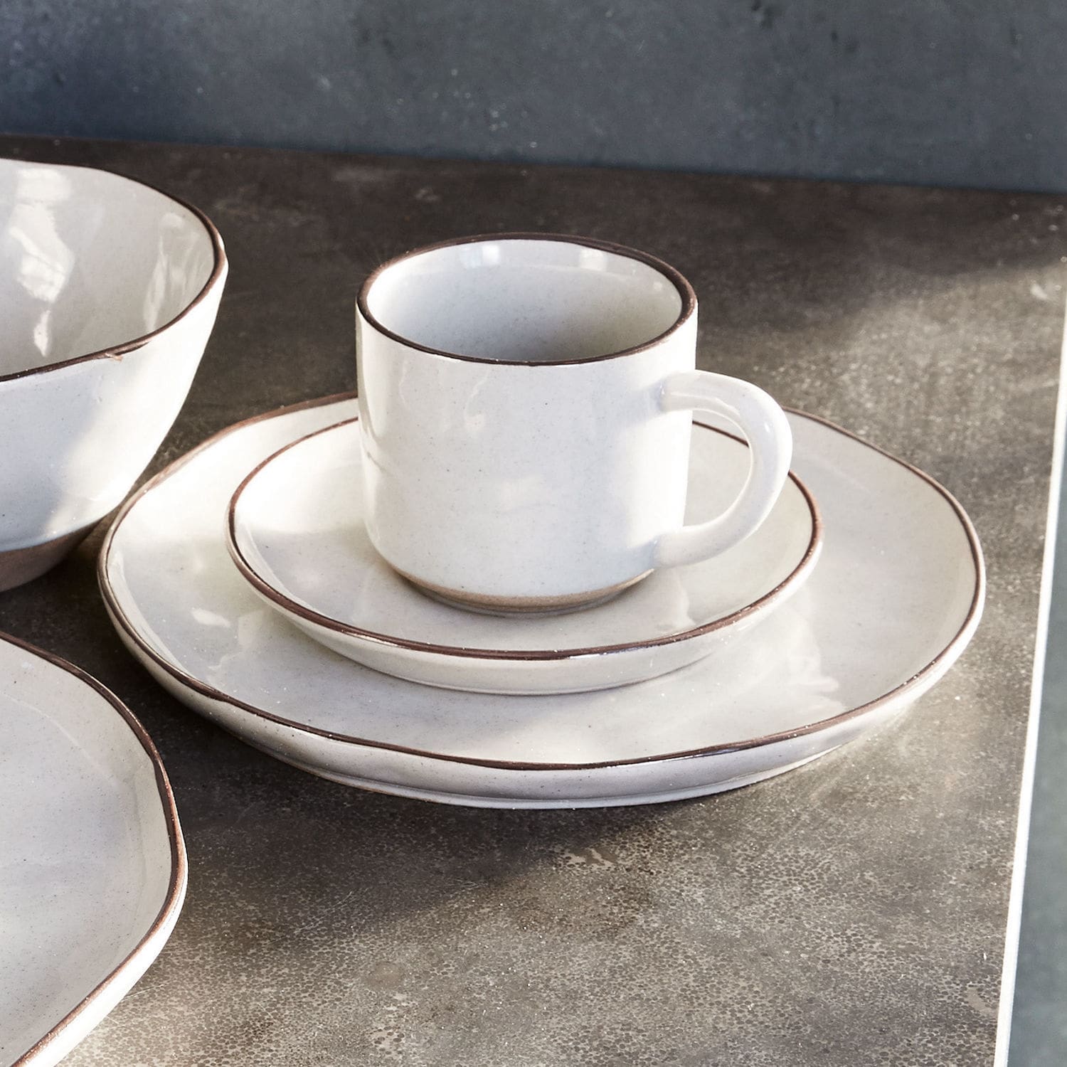 Set de 6 tazas y platillos Biarré
