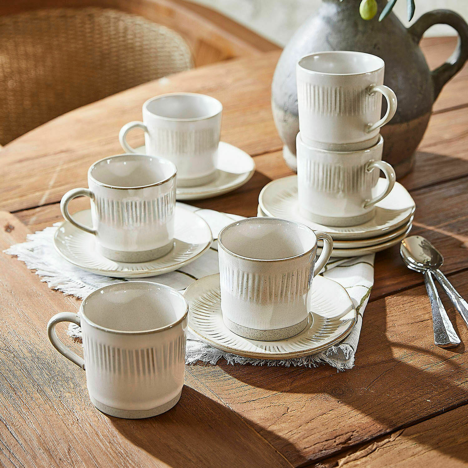 Set de 6 tazas con platillos Périers