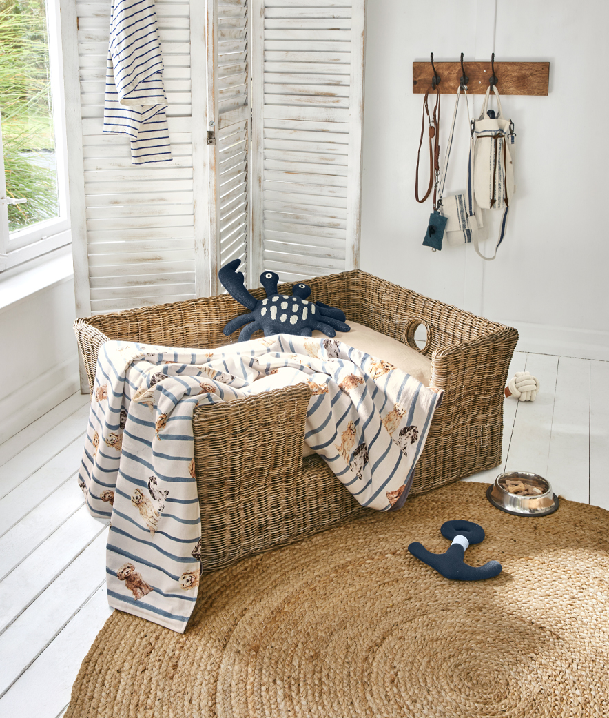 Cama para perro con aire de vacaciones