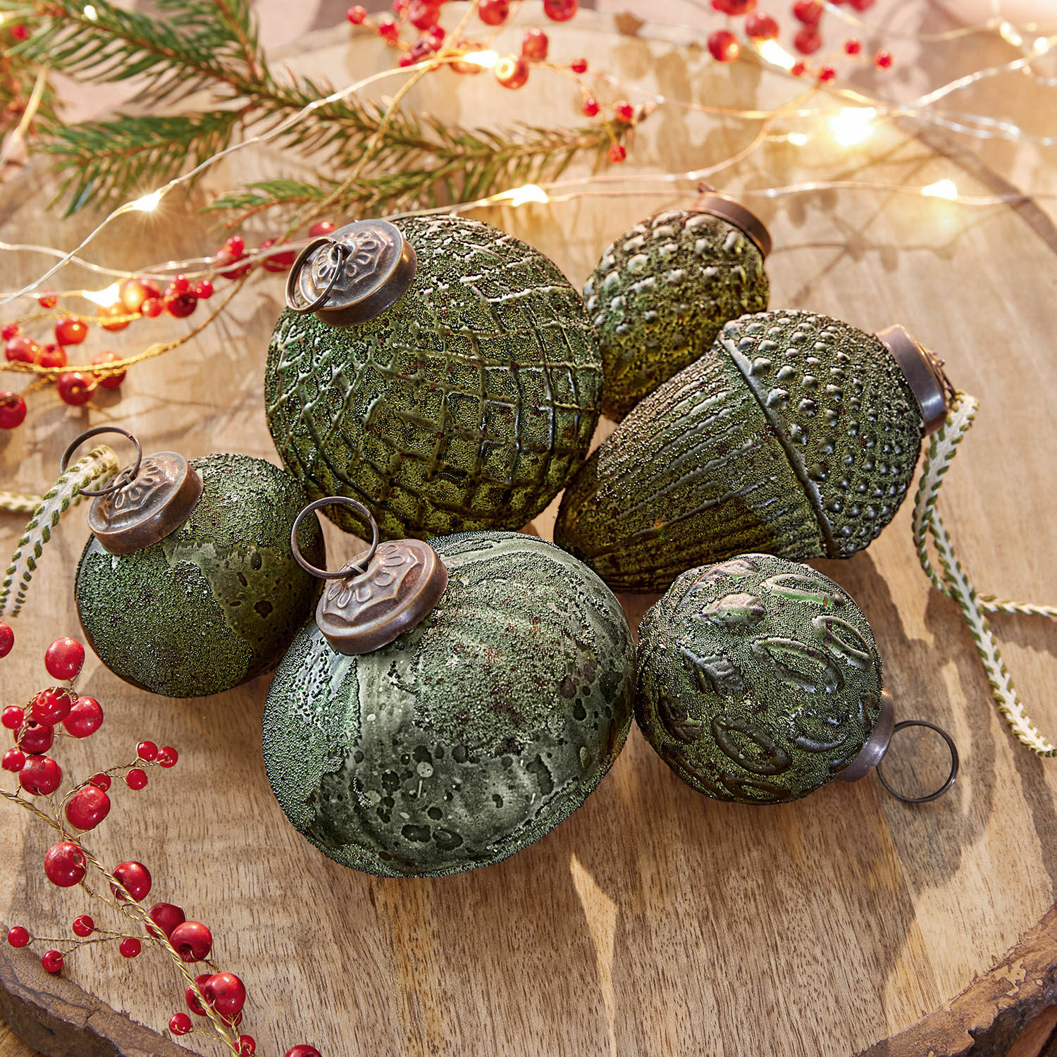 Set de 6 adornos navideños Lento