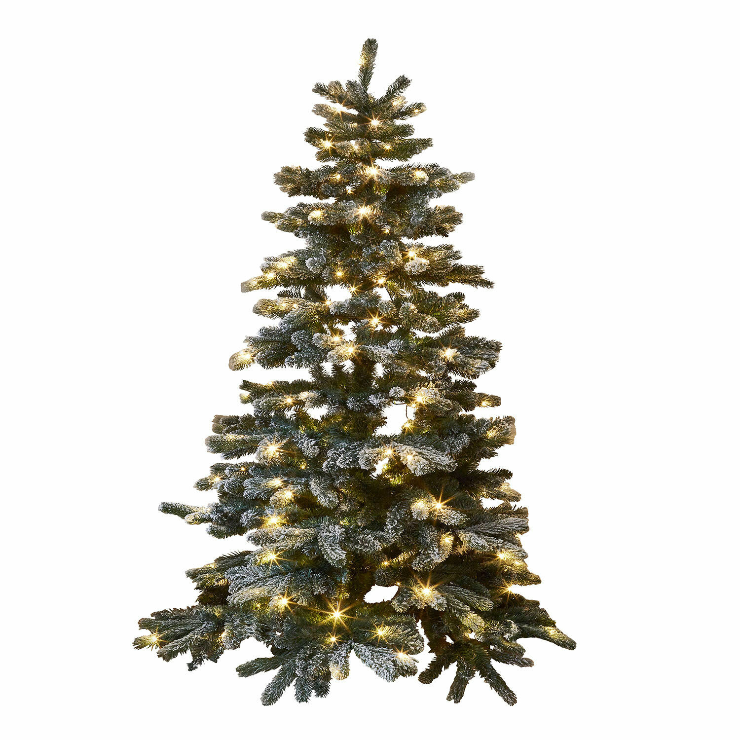Árbol de Navidad Mannier Árbol de Navidad artificial con ramas nevadas y luces LED cálidas para decoración festiva