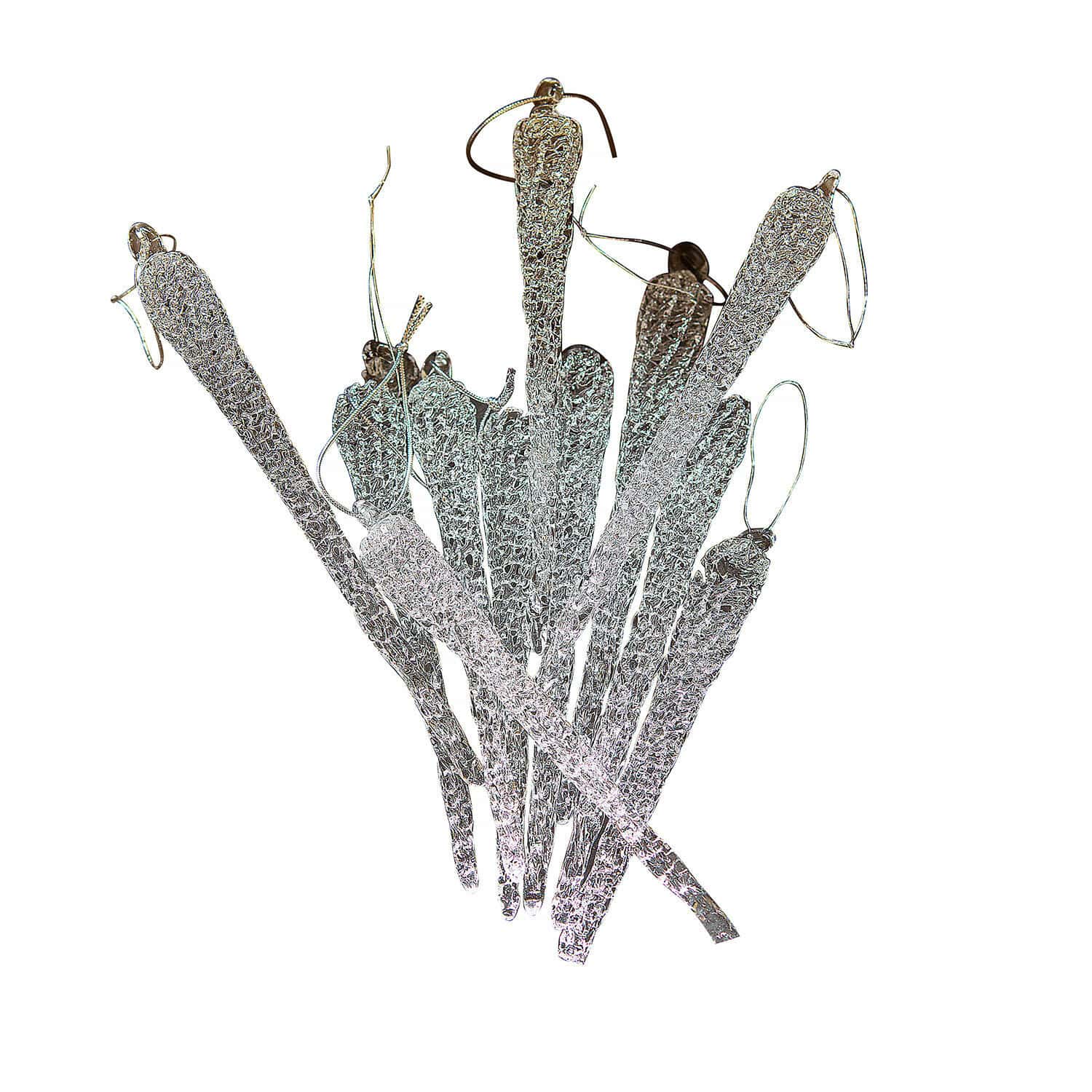 Set de 12 carámbanos de cristal Salvique