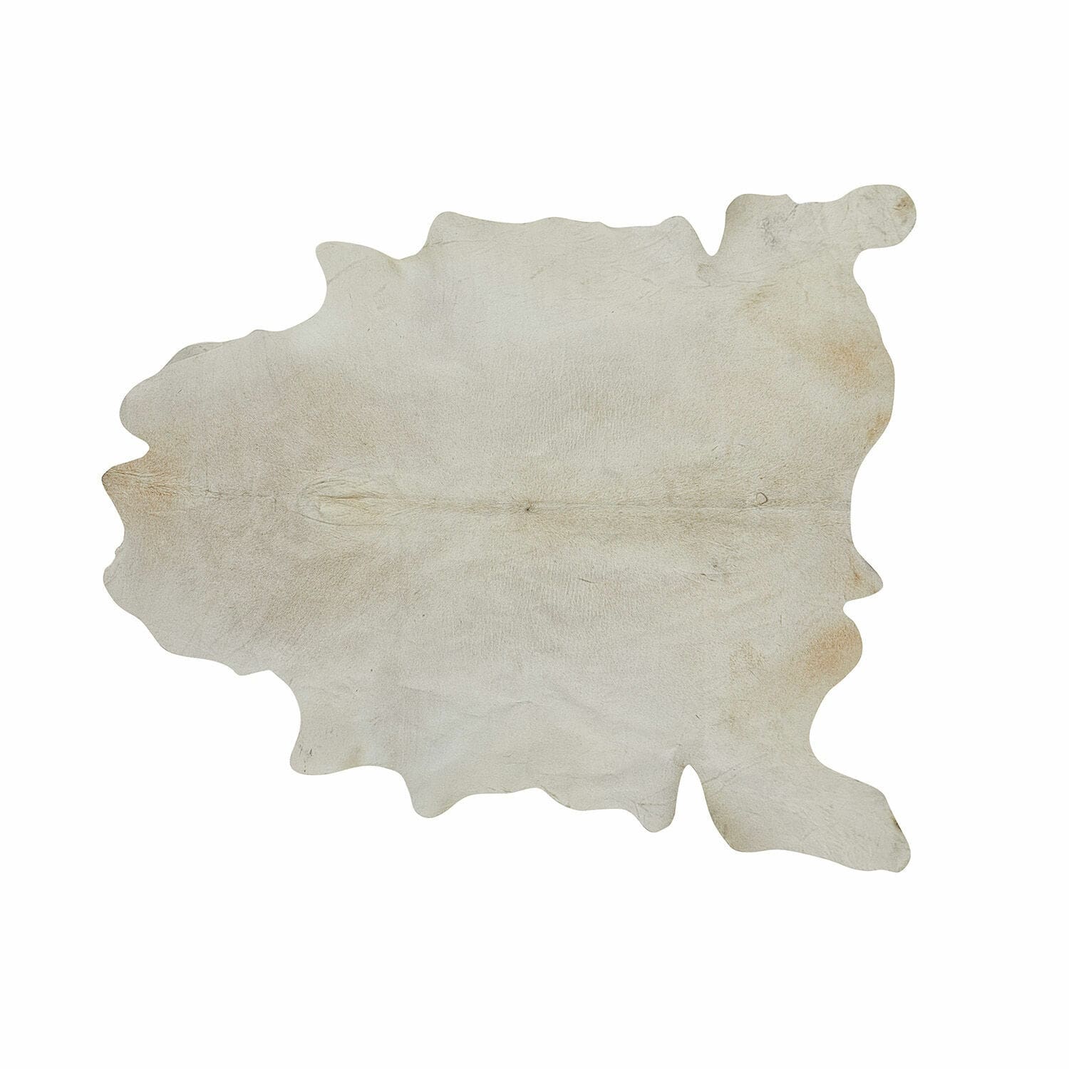 Alfombra de piel de vaca Edward Piel de vaca blanca natural con forma irregular, material para decoración y manualidades