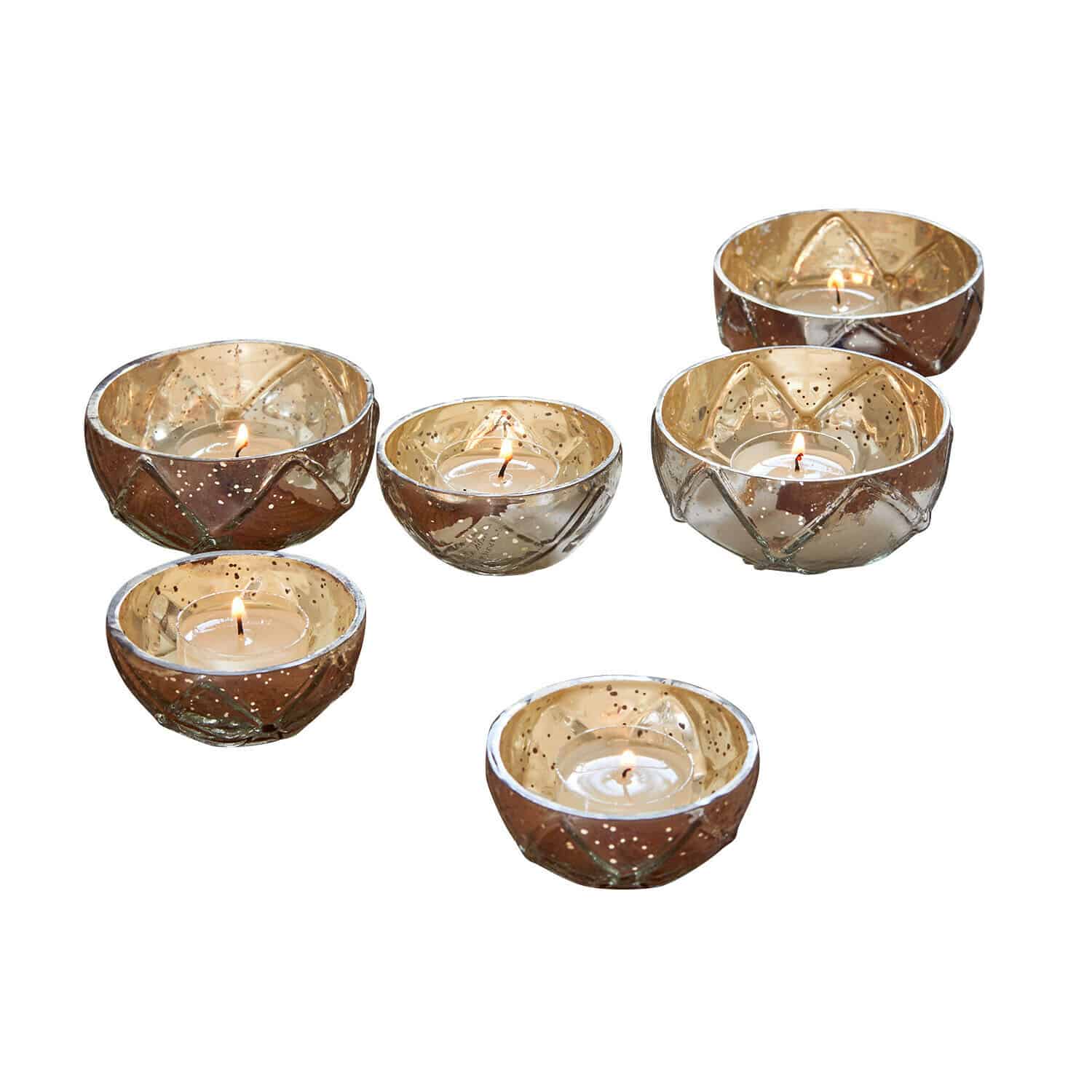 Set de 6 portavelas Amalinae