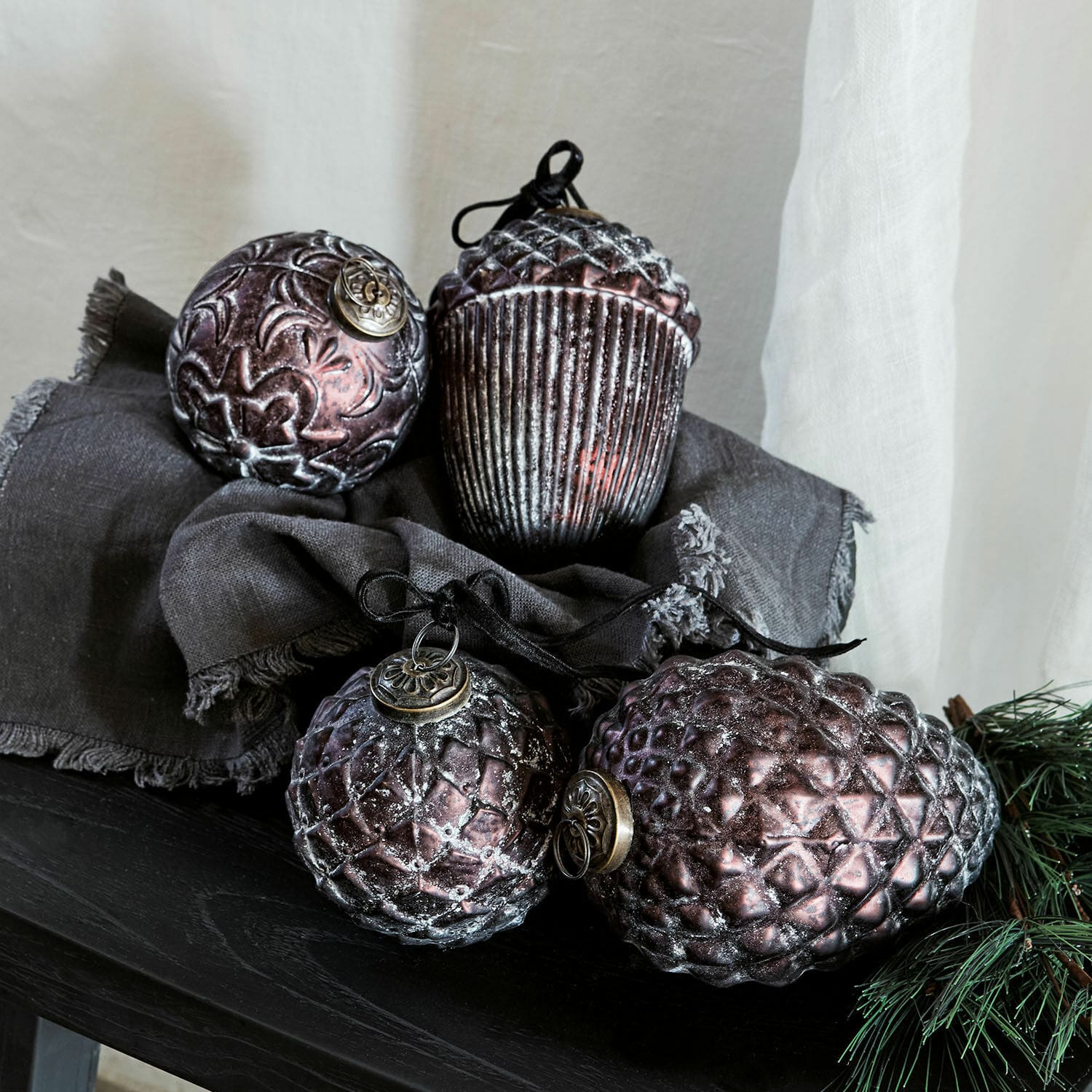 Set de 4 adornos navideños Broome
