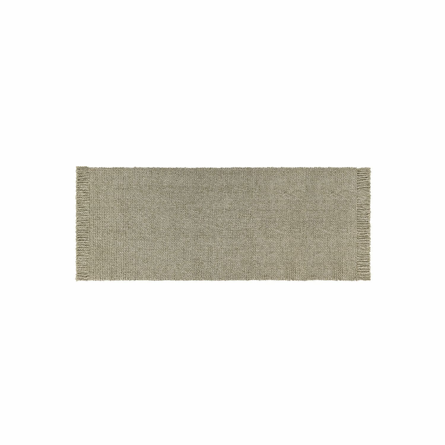 Alfombra Maravéa Alfombra beige con flecos de material natural, ideal para decoración interior y protección del suelo