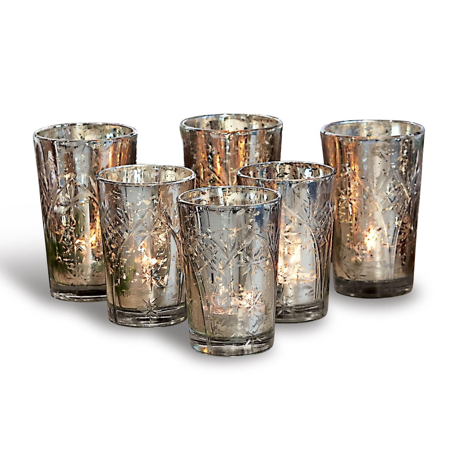 Set de 6 portavelas Latona