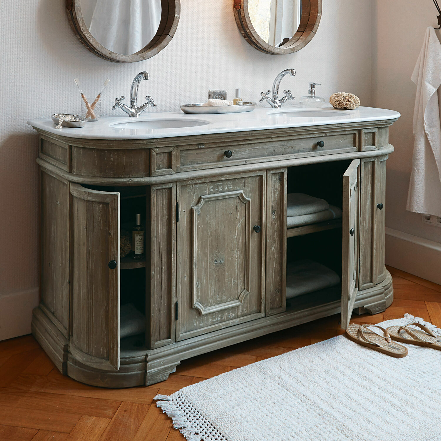 Mueble de lavabo doble Pembroke