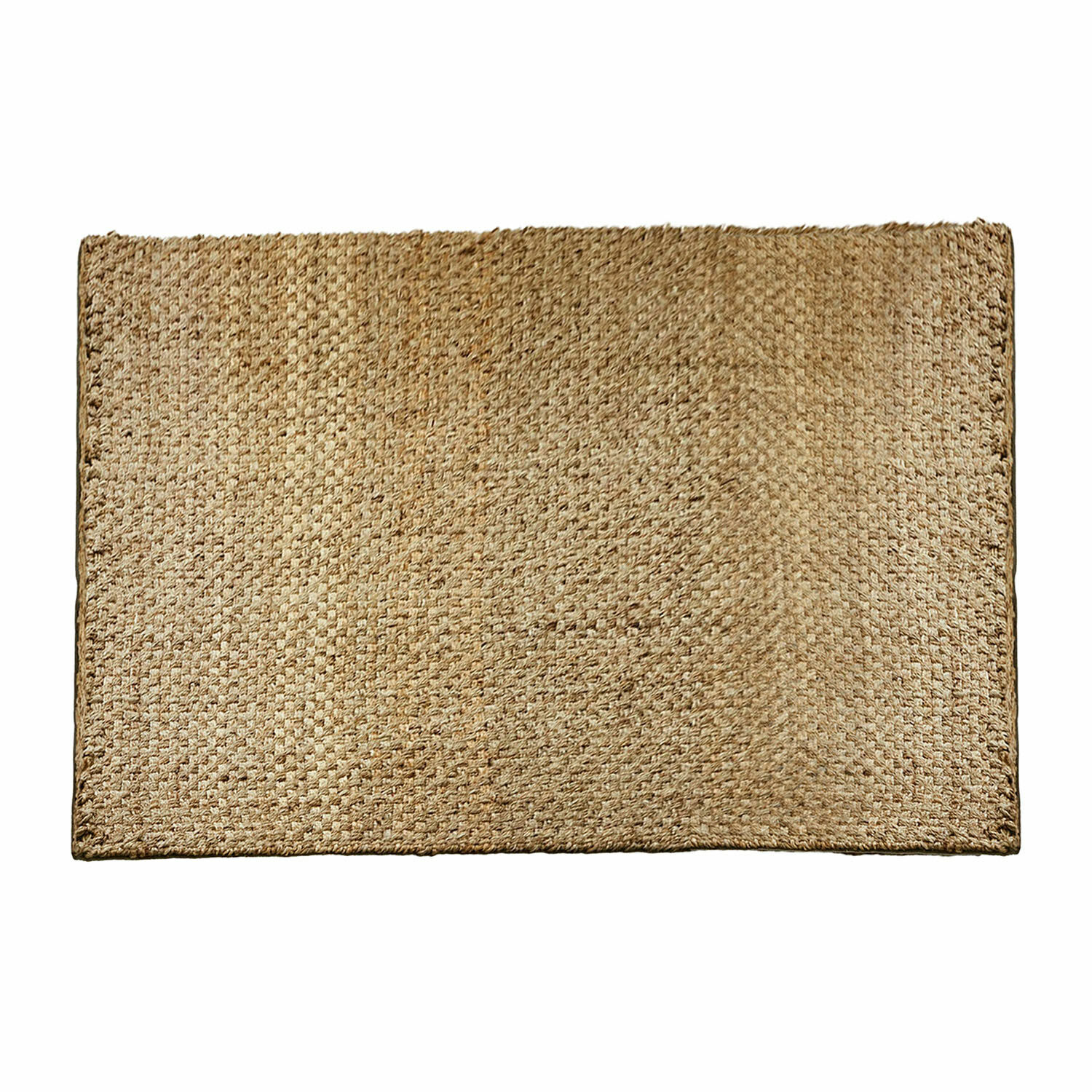 Alfombra Daoukro Alfombra rectangular de yute natural en color beige, ideal para interiores y suelos