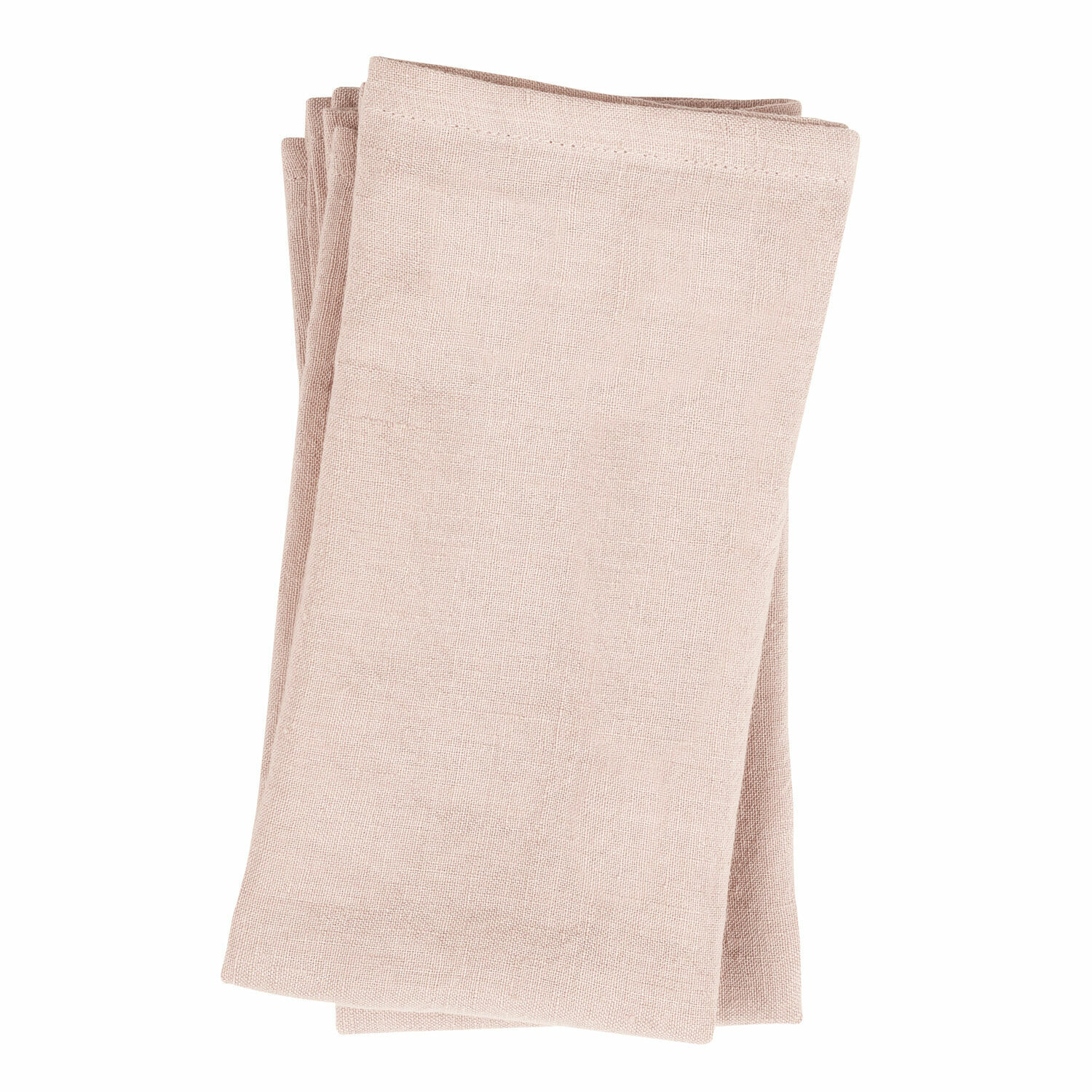 Set de 4 servilletas de lino rosa Ghis, telas suaves para decoración de mesa