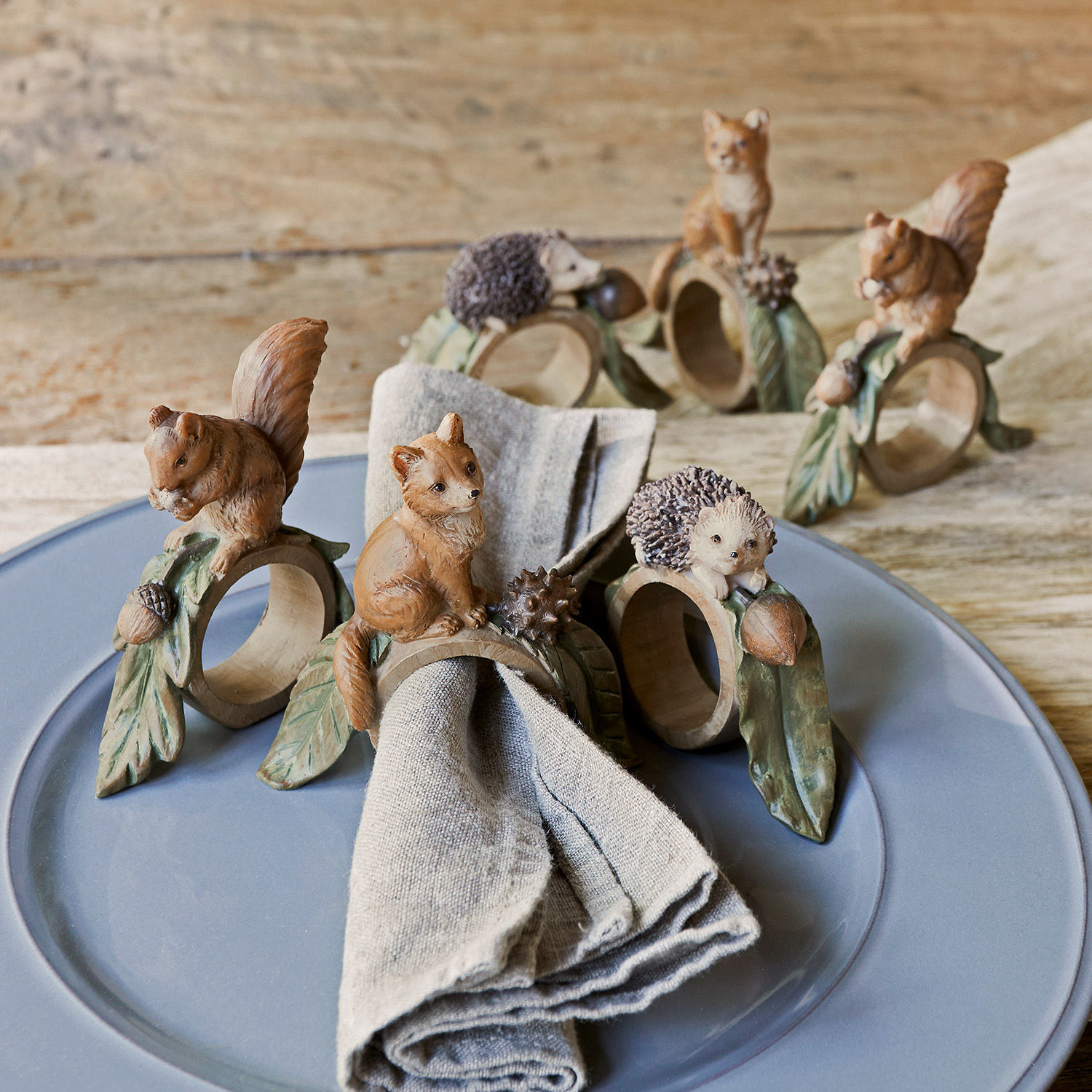 Set de 6 servilleteros Forest Friends
