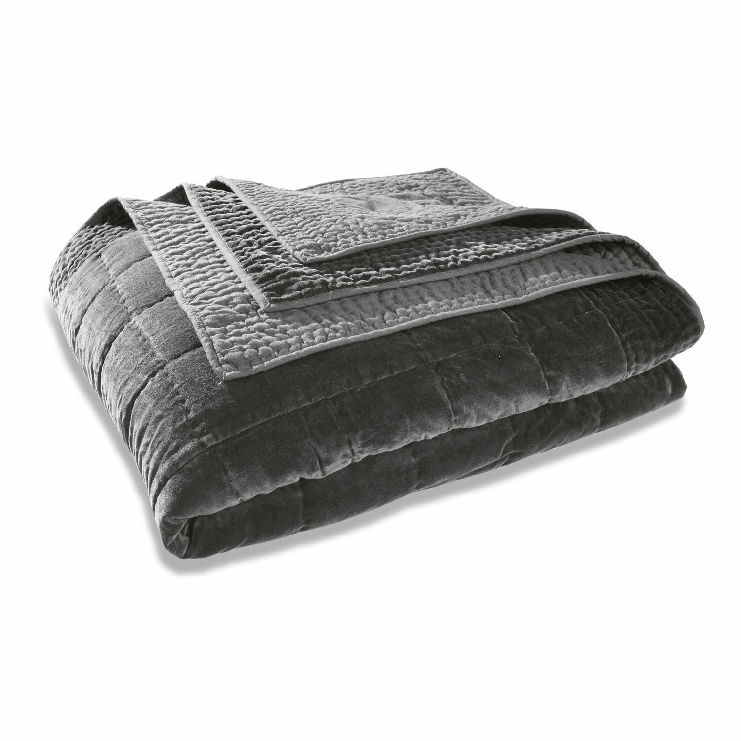 gris Colcha Arasta gris acolchada de material suave, ideal para decoración y confort en el dormitorio