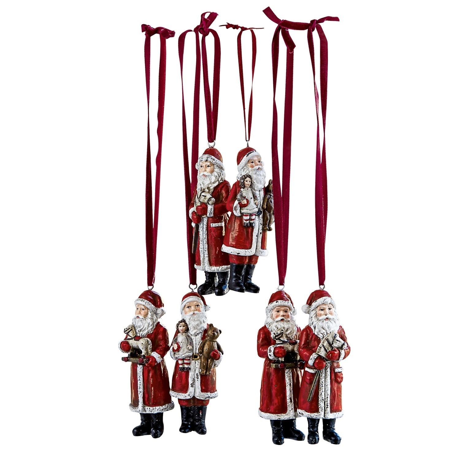 Set de 6 Papás Noel Corvin