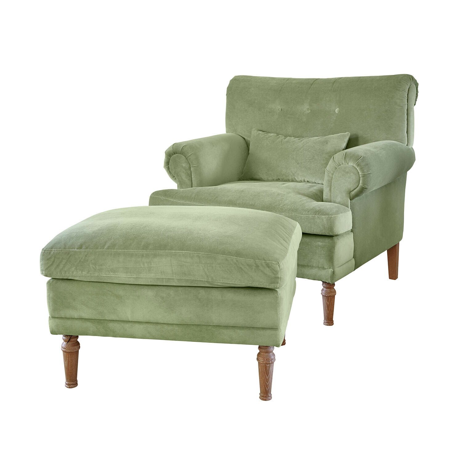 Sillón con reposapiés Éclat Émeraude