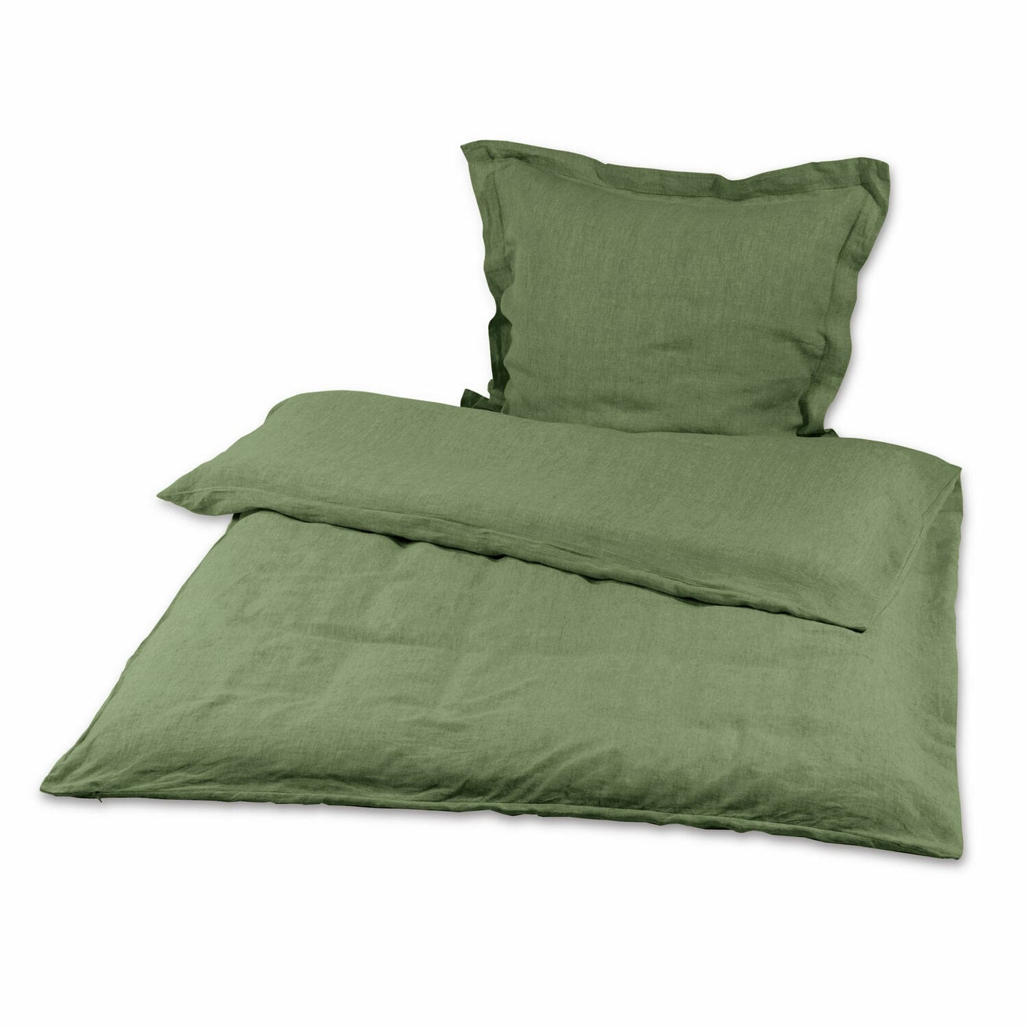 verde Ropa de cama Kilanema de lino verde con textura natural, suave y transpirable para dormitorio