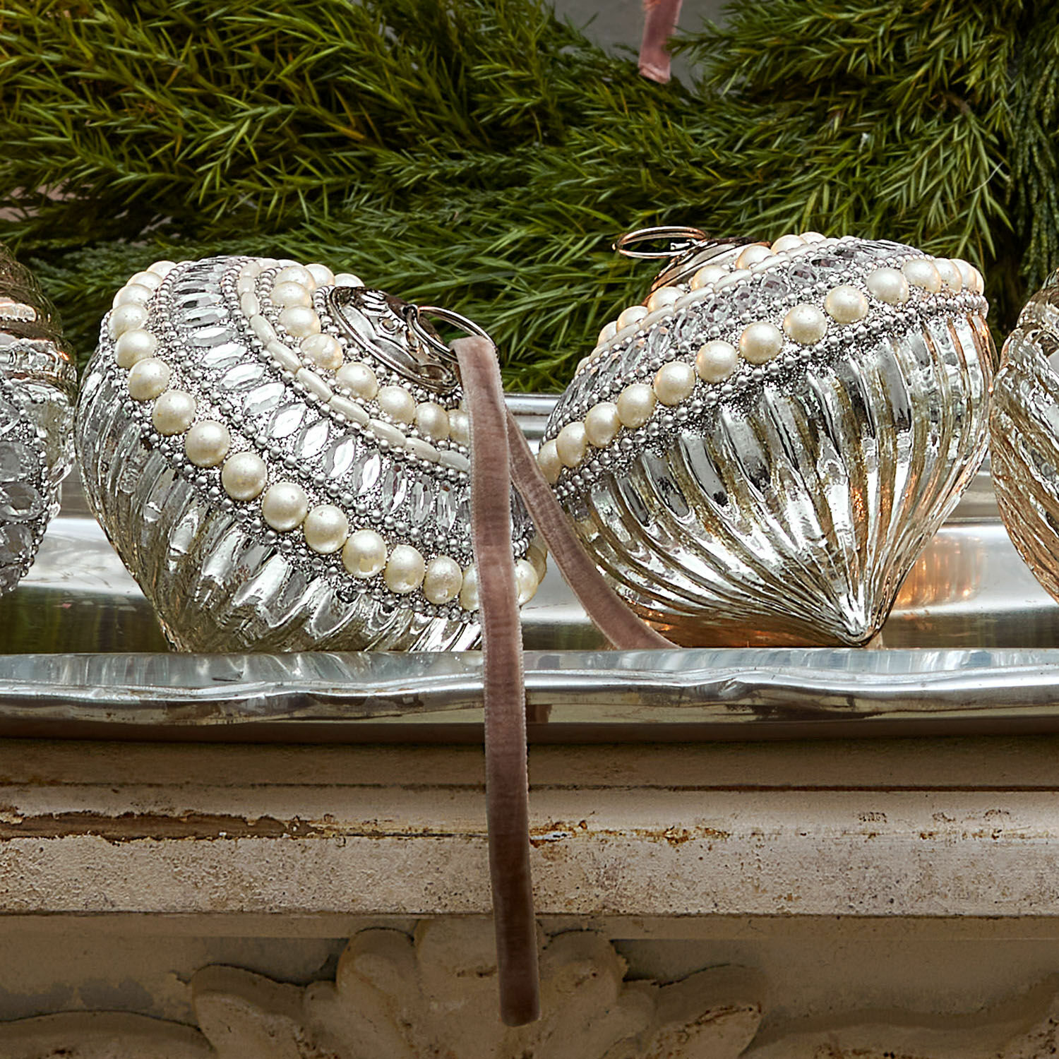 Set de 4 bolas de Navidad Savonelles