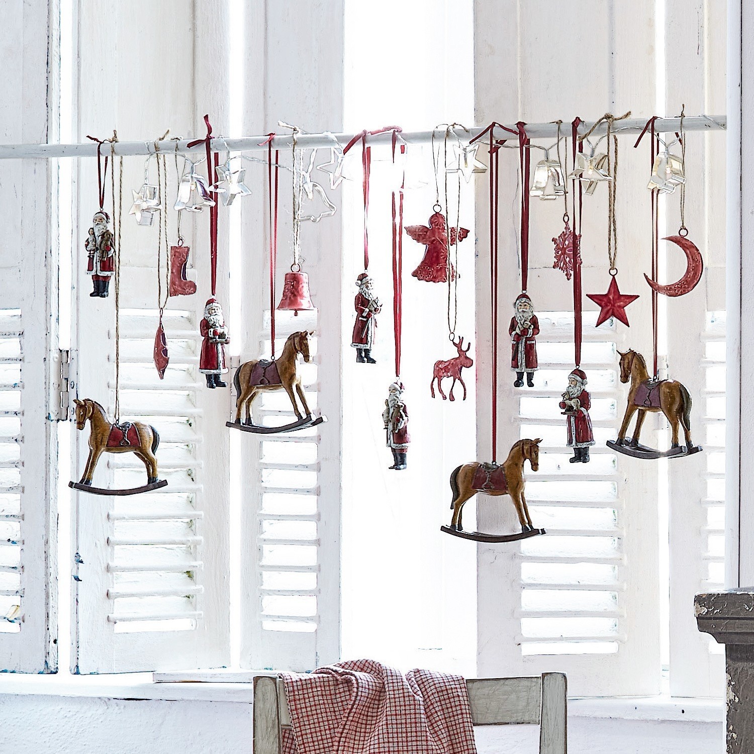 Set de 4 caballos decorativos Cory