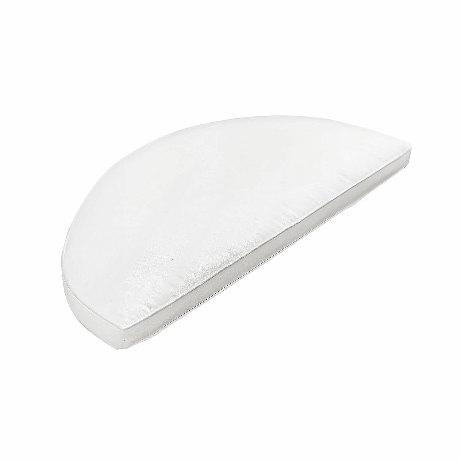 Cojín de asiento Drivesto Cojín blanco semicircular de tela para decoración interior y comodidad al sentarse
