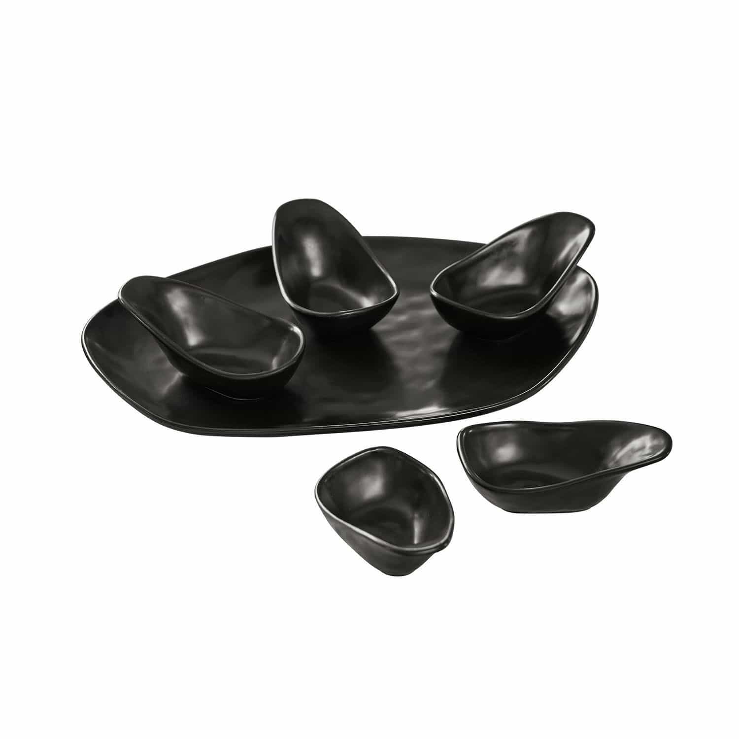 Set de 5 cuencos y plato de servir Biarré
