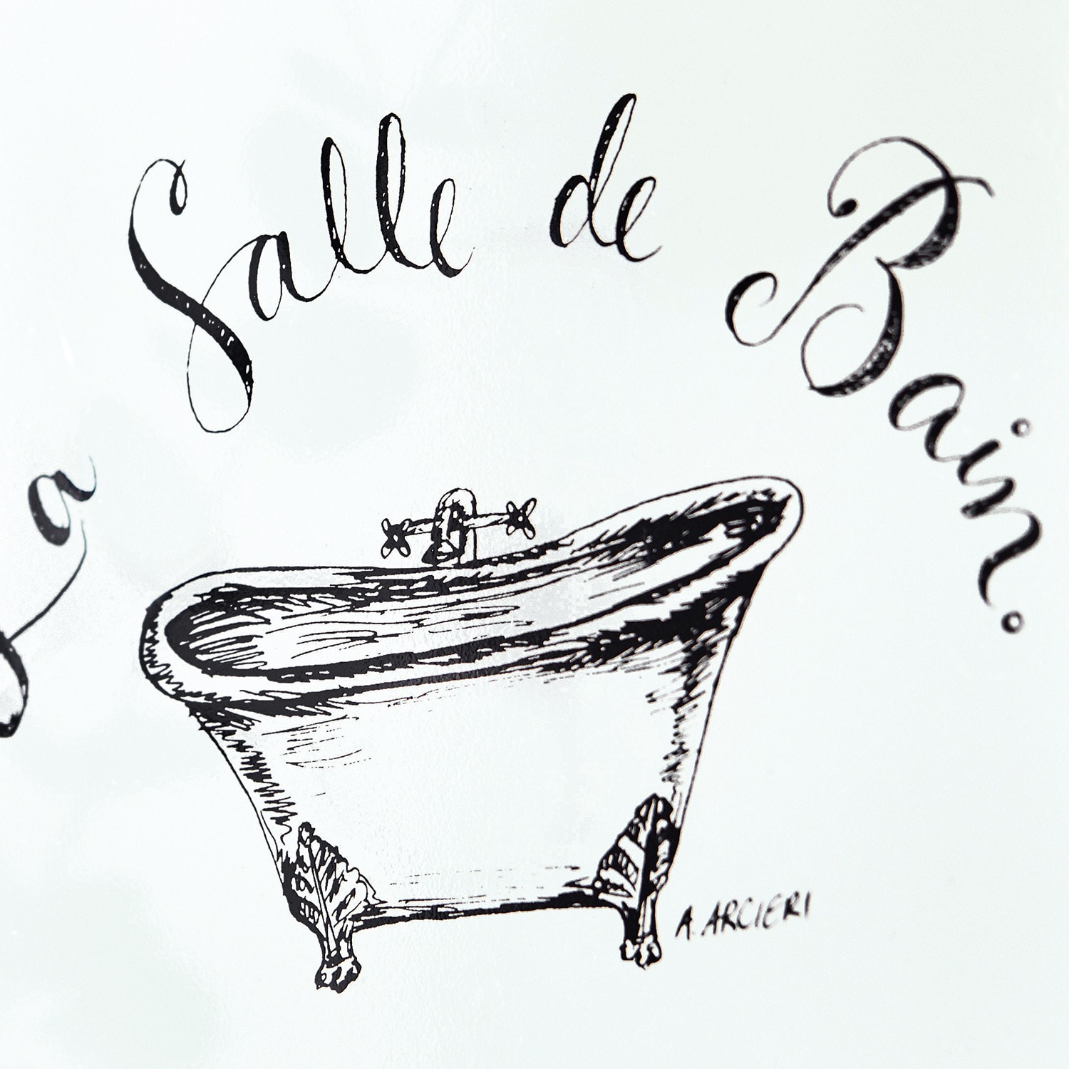Cartel decorativo La salle de bain