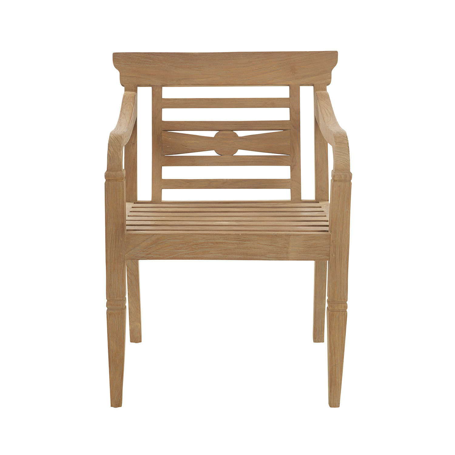 Silla Fairwood Silla de madera natural con reposabrazos, diseño clásico para salón o comedor