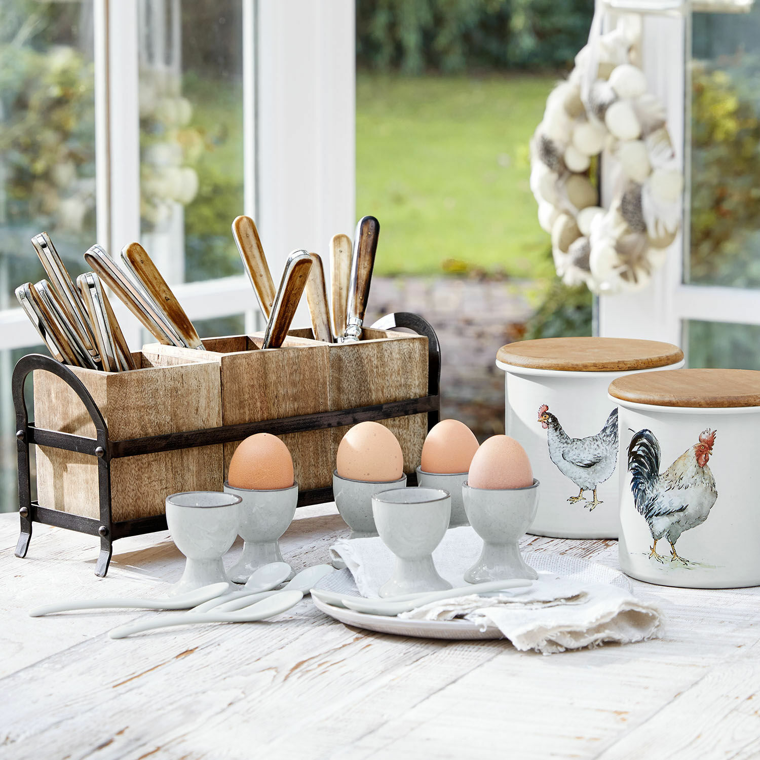 Set de 6 cucharas para huevos Pivoler