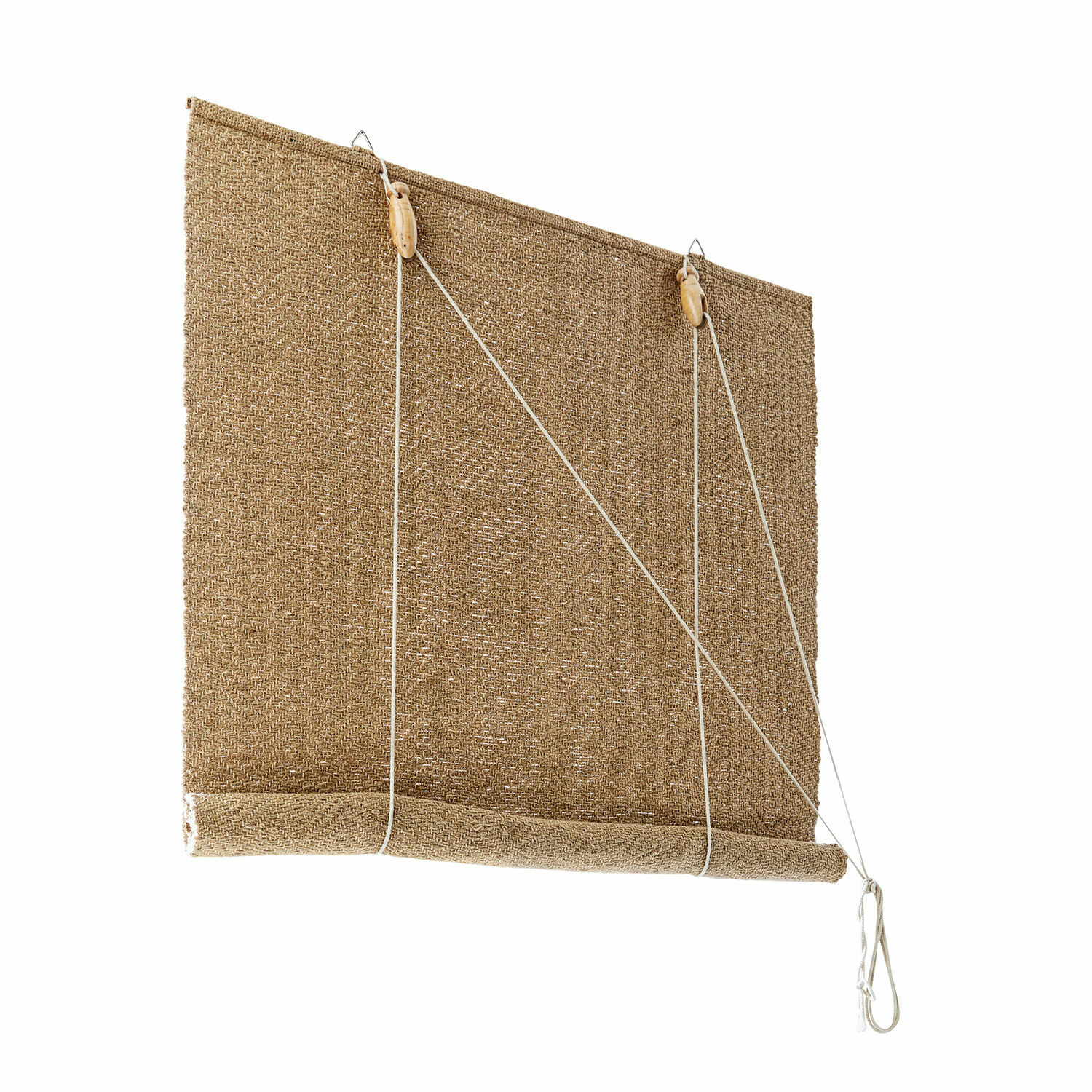 Persiana enrollable Paine Estor romano de tela beige natural con cuerda para ajustar, decoración para ventana