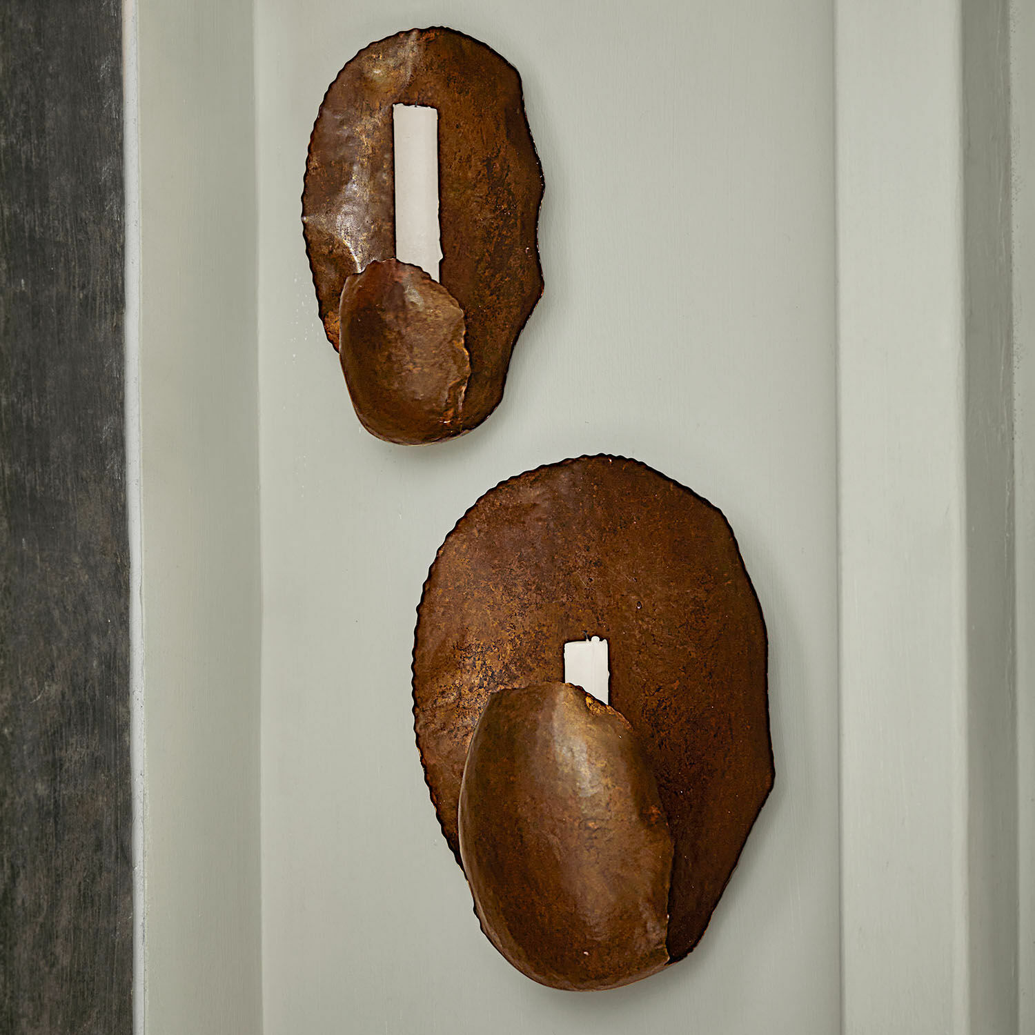 Set de 2 portavelas de pared Wamélie