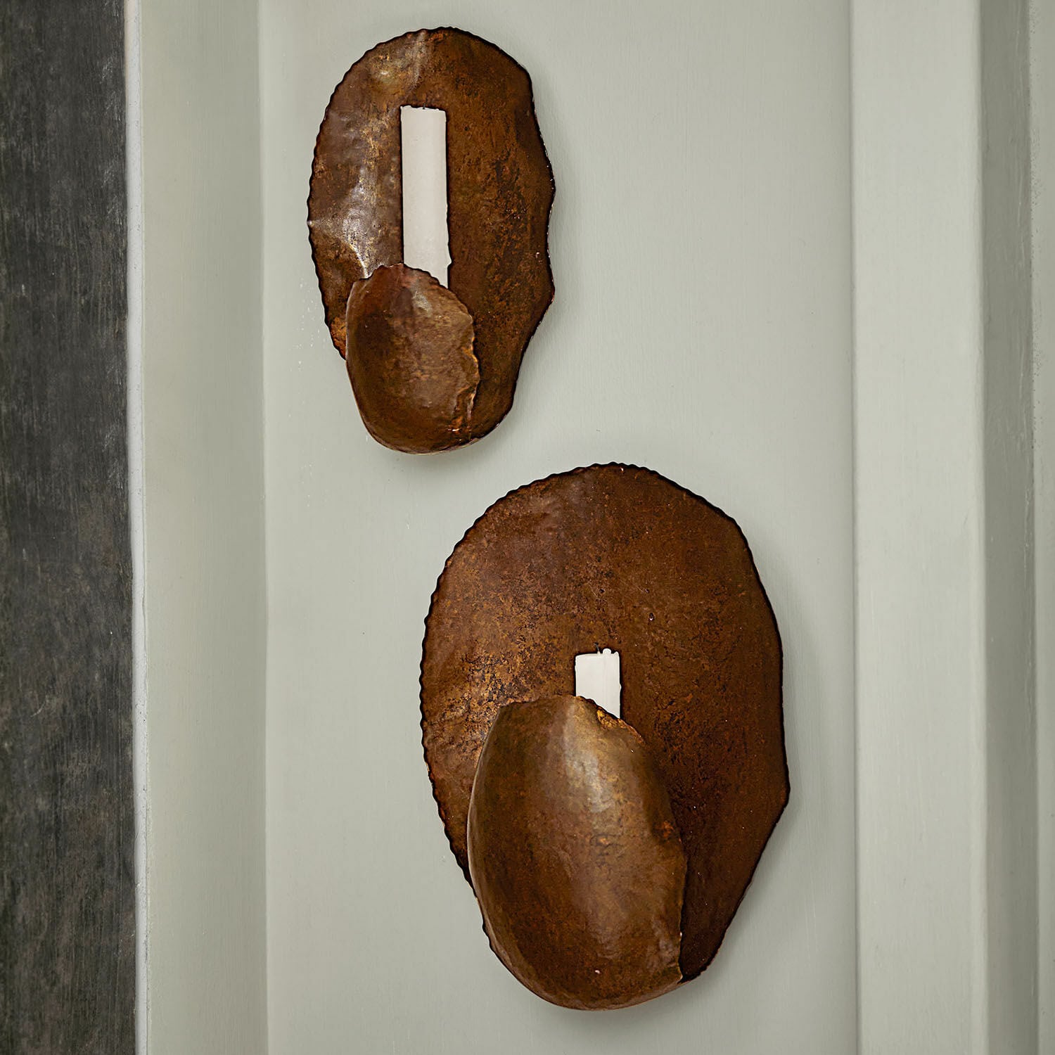 Set de 2 portavelas de pared Wamélie