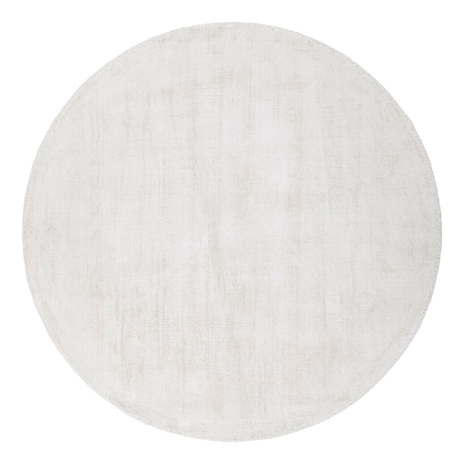 Alfombra Mariselle Alfombra redonda de color beige claro, material suave, ideal para interiores modernos