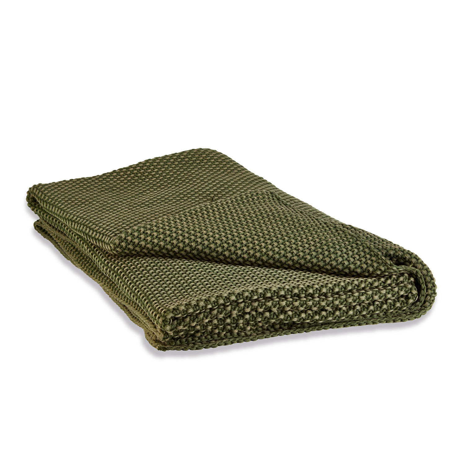 Plaid Amberley Manta verde tejida con punto grueso, suave y cálida, ideal para salón y dormitorio