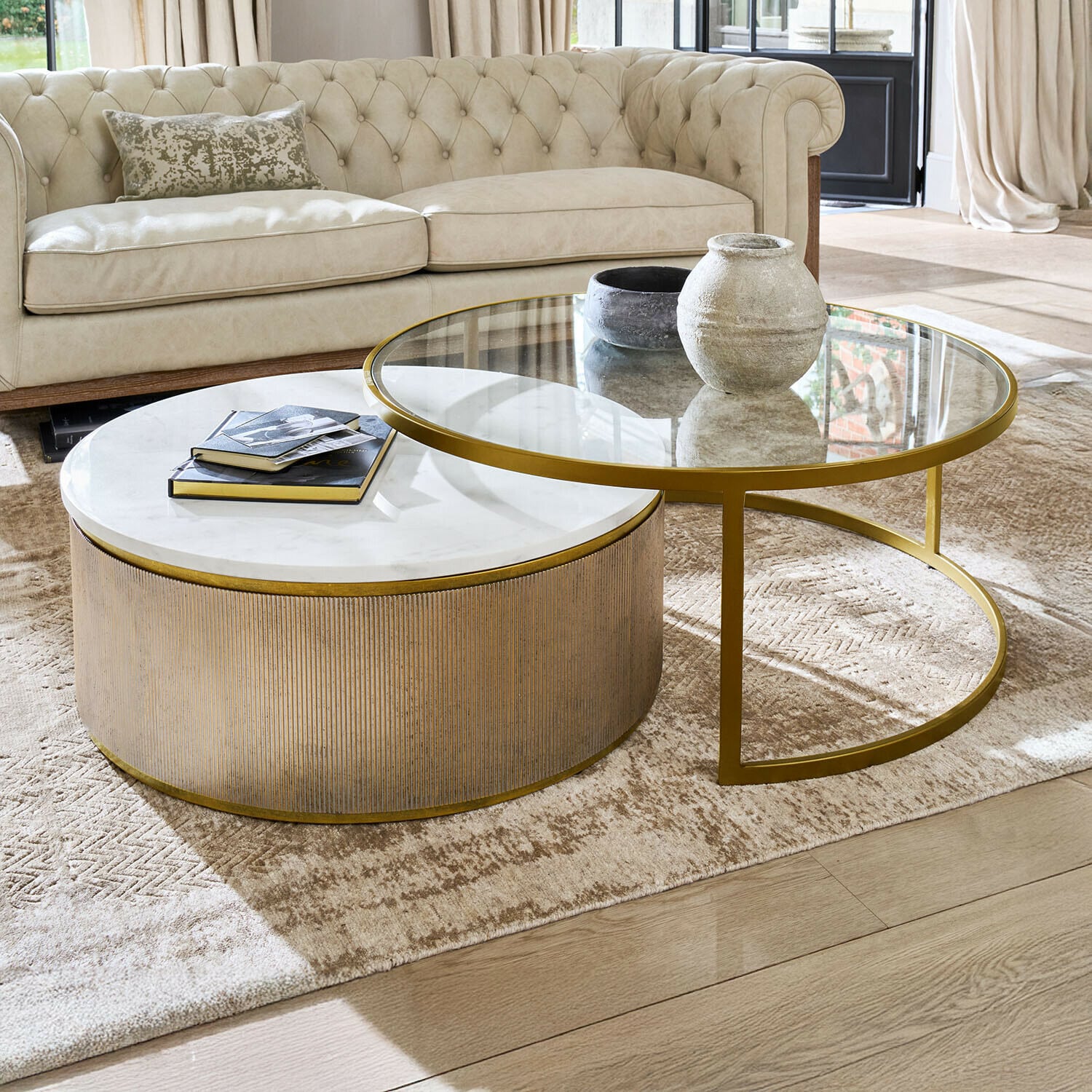 Set de 2 mesas auxiliares Venshire