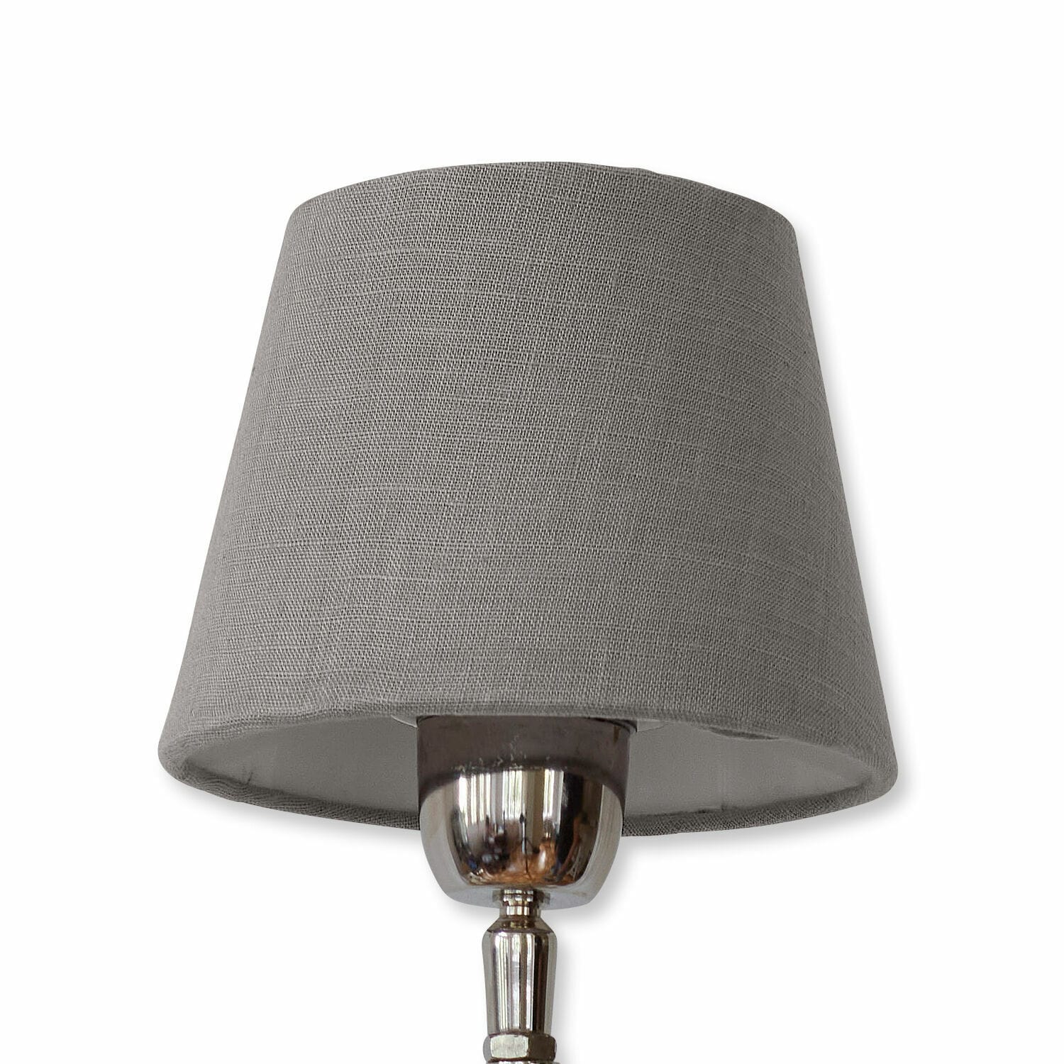 Pantalla de lámpara de tela color taupe para lámpara de mesa, accesorio elegante para interiores
