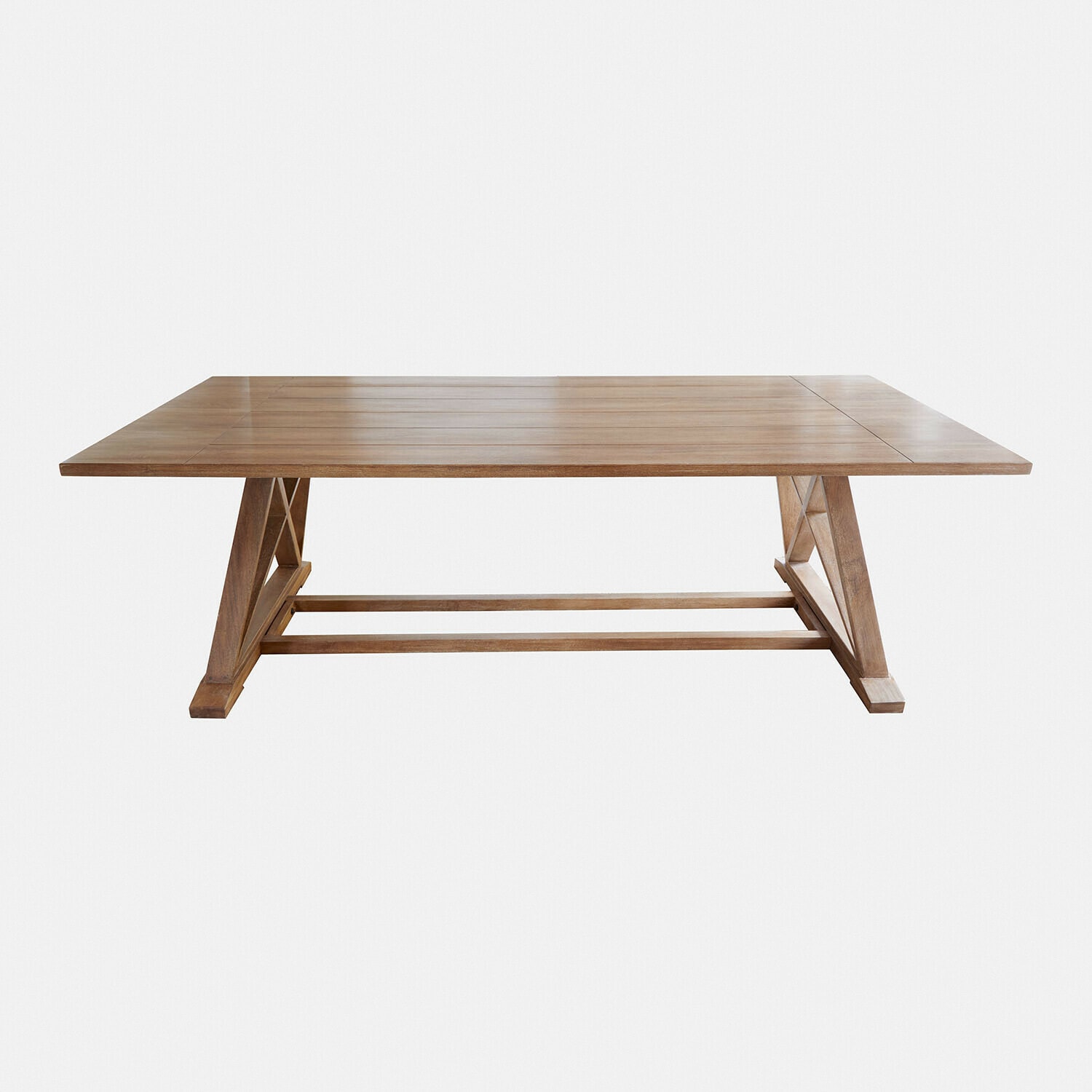 Mesa Isaverny Mesa de madera color natural con tablero rectangular y base estable, mueble para comedor