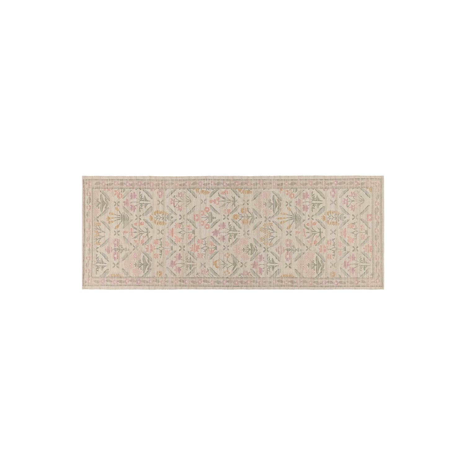 Alfombra Jardin d'Été Alfombra beige con delicado diseño floral en colores pastel, material suave para decoración