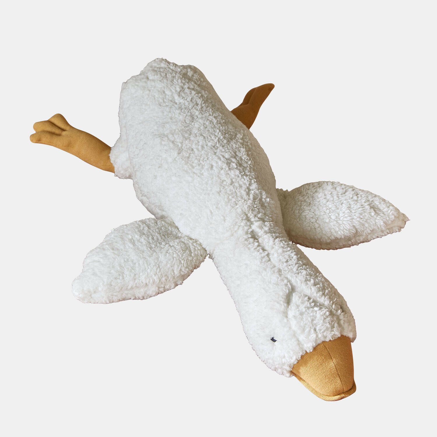 Peluche Tillyboo Peluche de ganso blanco con pico y patas naranjas, suave y acogedora para niños
