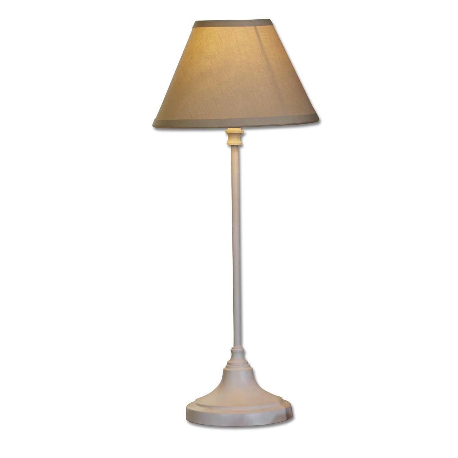 beige/blanco antiguo Lámpara de mesa Swindon con base blanco antiguo y pantalla beige, luz decorativa para salón