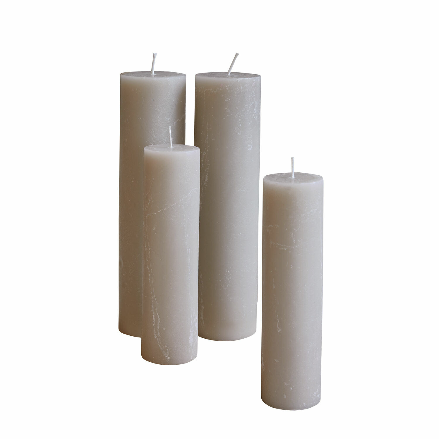 taupe Set de 4 velas Avinal de cera en color topo, decoración interior y luz ambiental