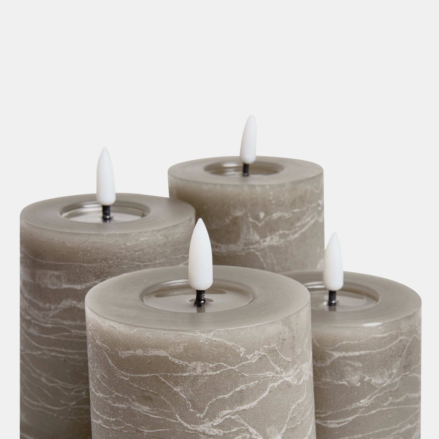 Set de 4 velas LED tipo pilar Ljusvik