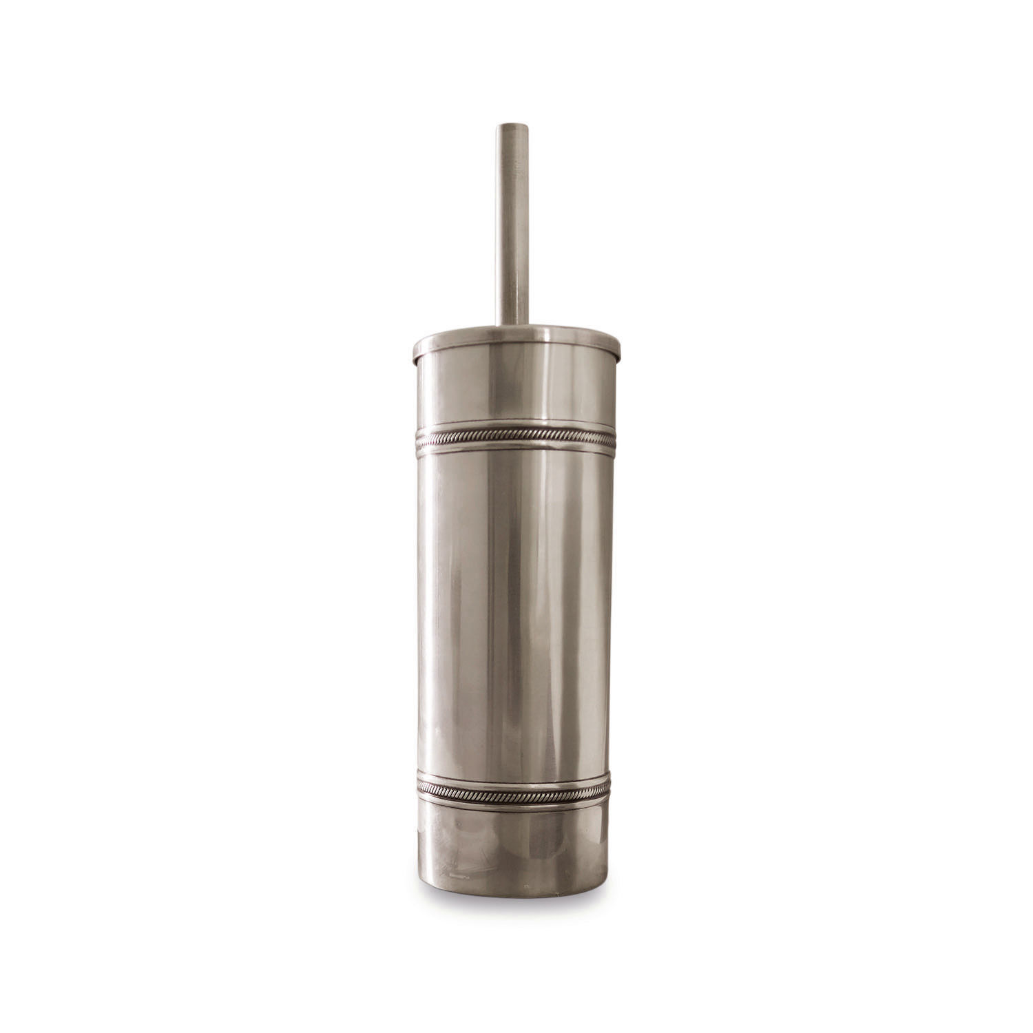Escobillero Semoine Cepillo de baño de acero inoxidable plateado, accesorio práctico para baño moderno