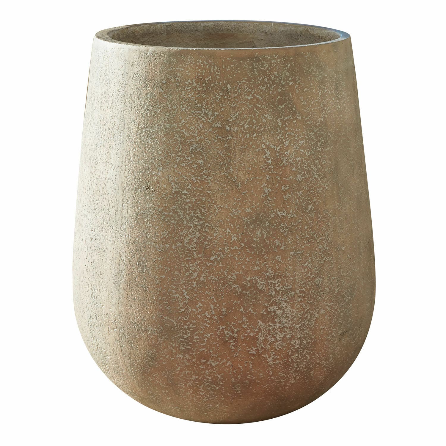 Jardinera Bressac Maceta grande de cerámica mate en color marrón natural para decoración interior y exterior