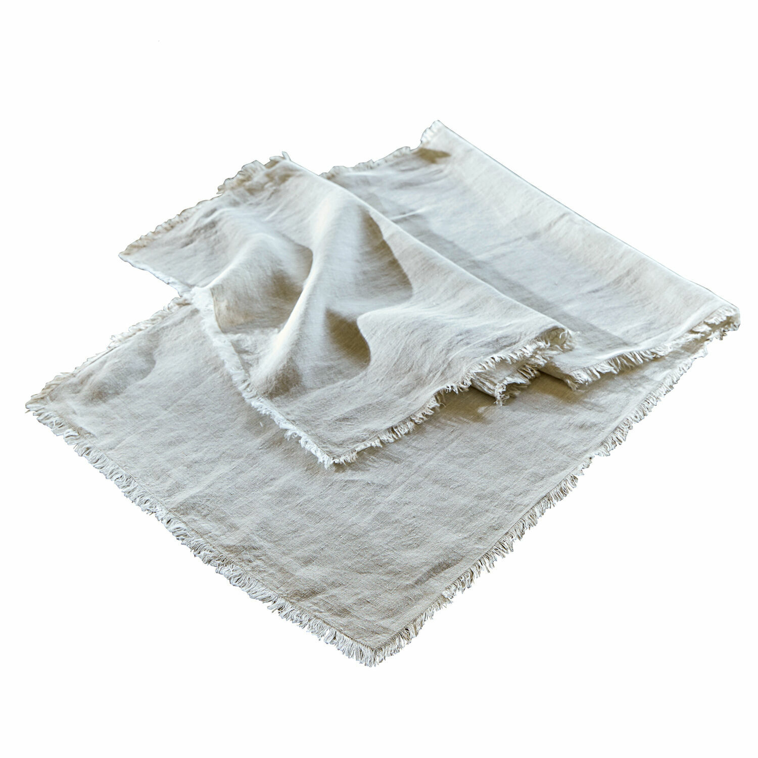 Camino de mesa Topsfield Mantel de lino blanco con flecos, material natural, ideal para decoración de mesa y hogar