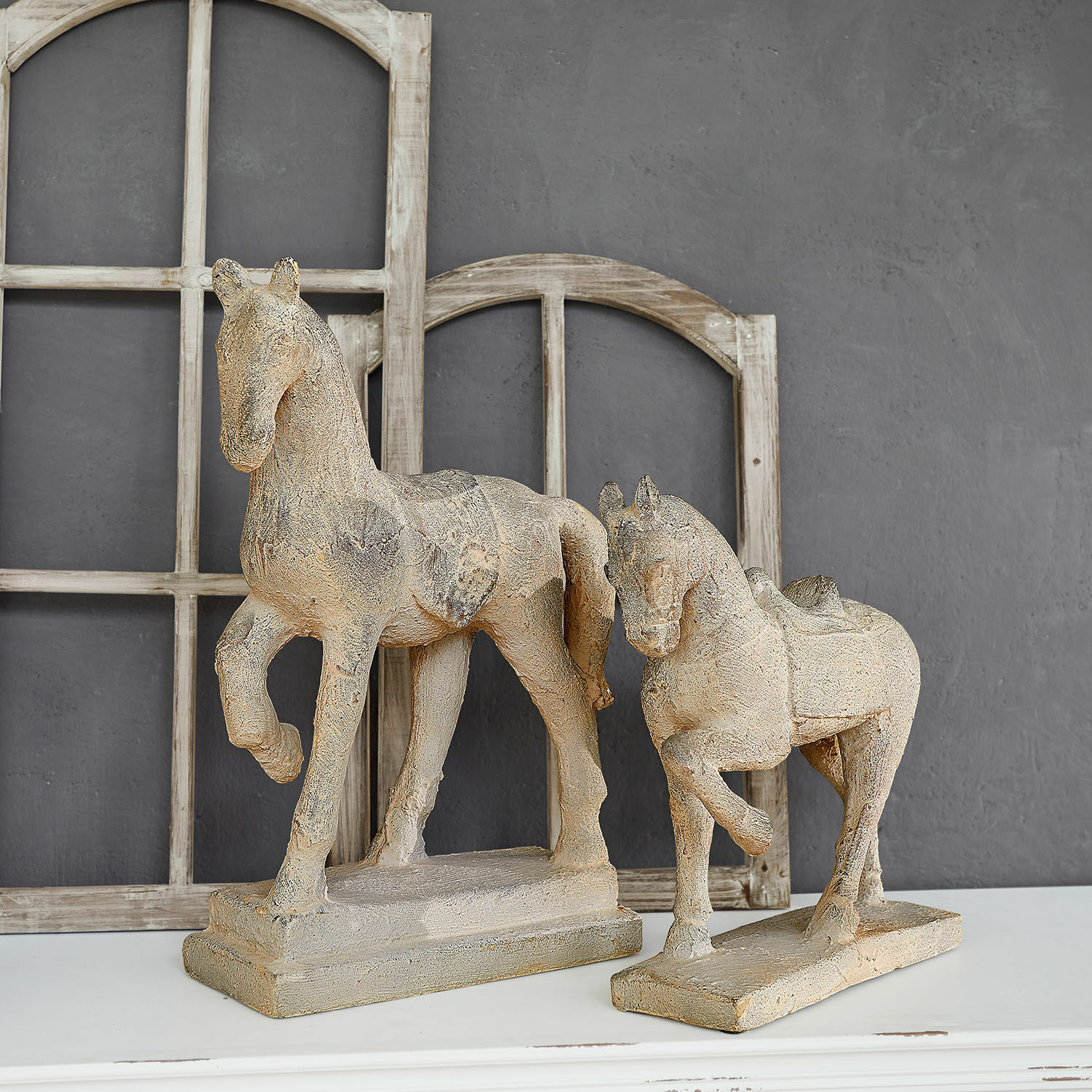Set de 2 caballos decorativos Mirandel